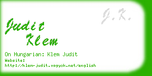 judit klem business card